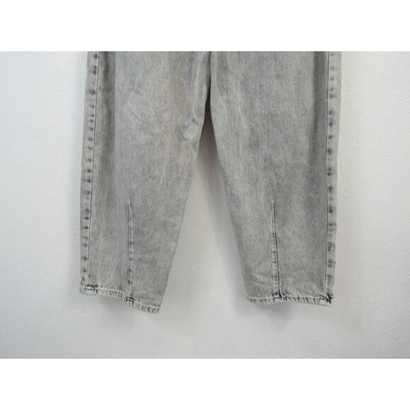 All Saints US 2 Sammy Paperbag Jean Gray Acid Wash Straight Leg Jeans Casual 90s - Picture 7 of 9